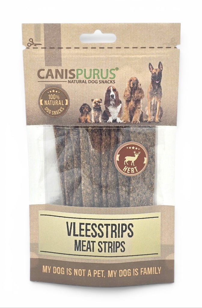 CP snack - MINI Vleesstrips Hert CP snack - MINI Vleesstrips Hert