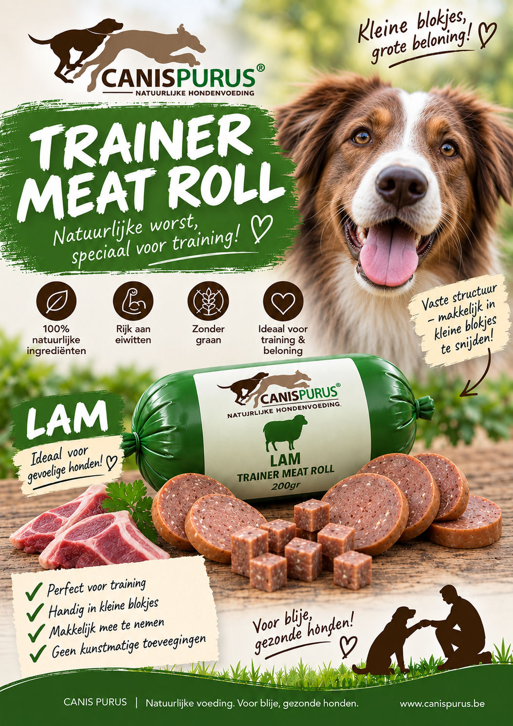 CP gestoomd - Trainer Meat Roll - Rund CP gestoomd - Trainer Meat Roll - Rund